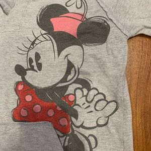 Grey Minnie Mouse Lightweight Sweatshirt Size L but runs small